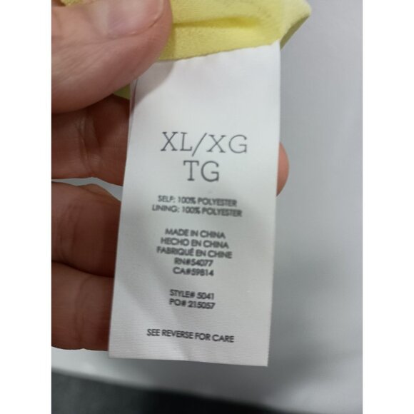 CAbi Womens Positano Layered BOHO Top XL Purple Yellow Floral Sleeveless  #5041 - Picture 5 of 8